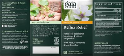 Reflux Relief label