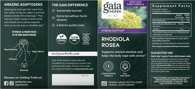Rhodiola Rosea label