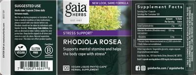 Rhodiola Rosea label