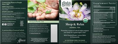 Sleep & Relax label