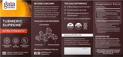 Turmeric Supreme Extra Strength label