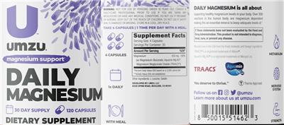 Daily Magnesium label