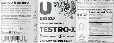 Testro-X label