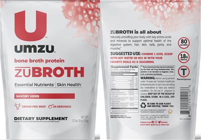 ZuBroth Savory Herb label