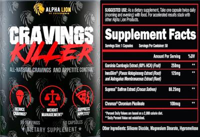 Cravings Killer label
