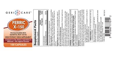 Ferric X-150 label