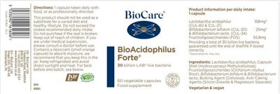 BioAcidophilus Forte label