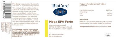 Mega EPA Forte label