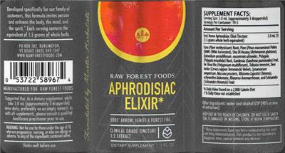 Aphrodisiac Elixir label