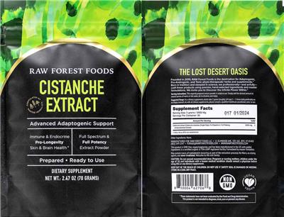 Cistanche Extract label