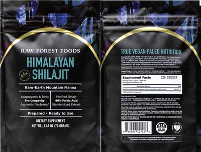Himalayan Shilajit label