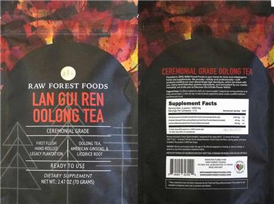 Lan Gui Ren Oolong Tea label
