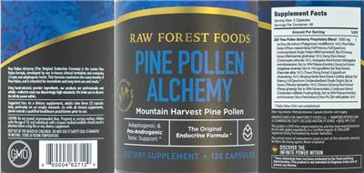 Pine Pollen Alchemy label