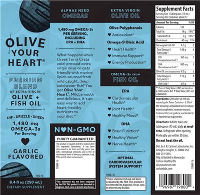 Olive your Heart Garlic Flavored label
