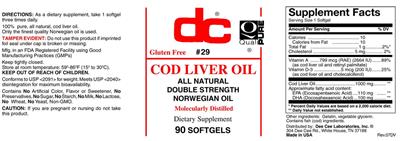 Cod Liver Oil label