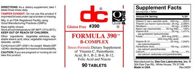 Formula 390 B-Complex label