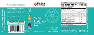Veda Balance Brain label