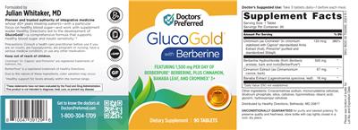 GlucoGold with Berberine label