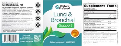 Lung & Bronchial Support label