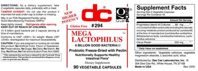Mega Lactophilus label