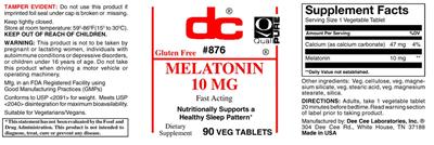 Melatonin 10 mg label