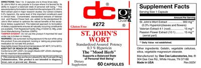 St. John's Wort label
