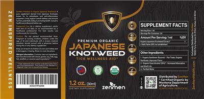 Premium Organic Japanese Knotweed label