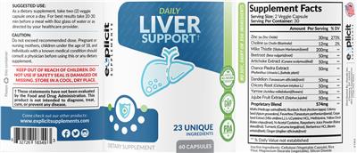 Liver Support label