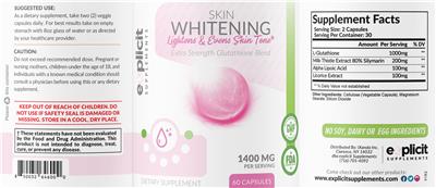 Skin Whitening  label
