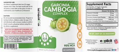 Garcinia Cambogia Complex label