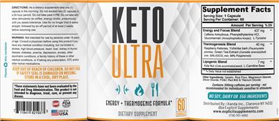 Keto Ultra label