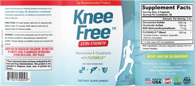 Knee Free Extra Strength label
