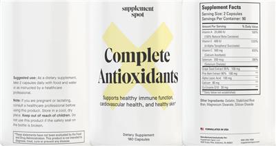 Complete Antioxidants label