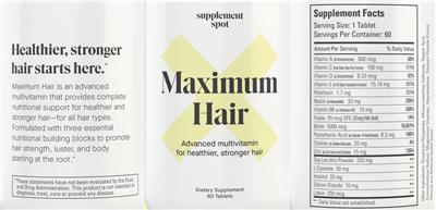 Maximum Hair label