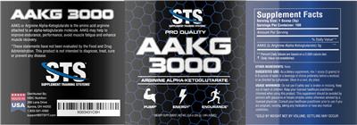 AAKG 3000 Unflavored label