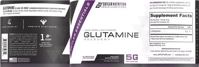 Cutler Essentials Glutamine Unflavored label