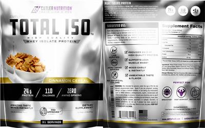 Total ISO Cinnamon Cereal label