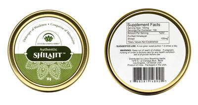 Authentic Shilajit label