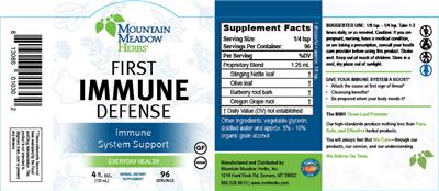 First Immune Defense label