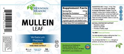 Mullein Leaf label