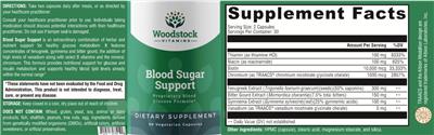 Blood Sugar Support label