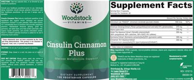Cinsulin Cinnamon Plus label