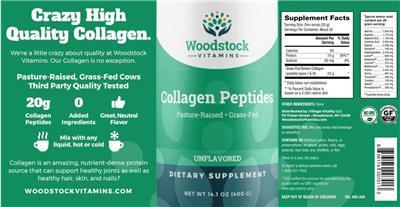 Collagen Peptides Unflavored label