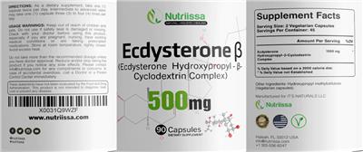 Ecdysterone 500 mg label