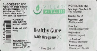 Healthy Gums label