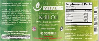 Krill Oil label