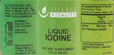 Liquid Iodine label