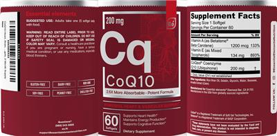 CoQ10 200 mg label
