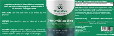 L-Methylfolate 15mg label