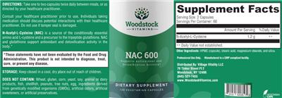 NAC 600 label